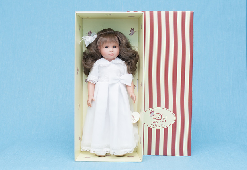 Кукла Нелли в белом платье, 43 см.  