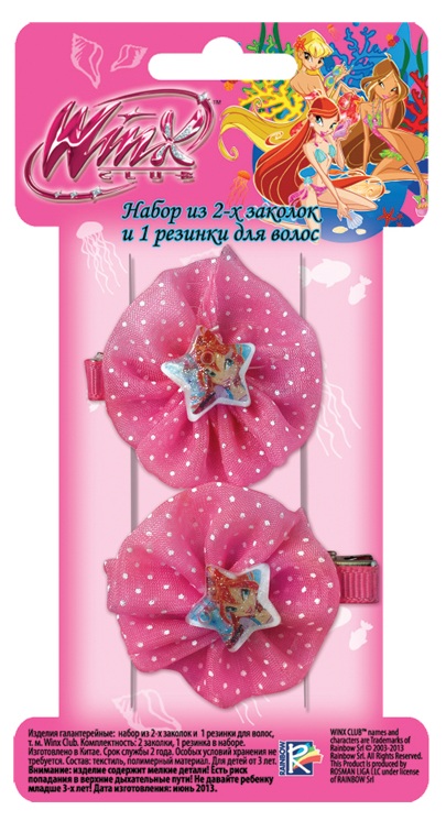 

Набор заколок для волос 2 штуки Winx Club