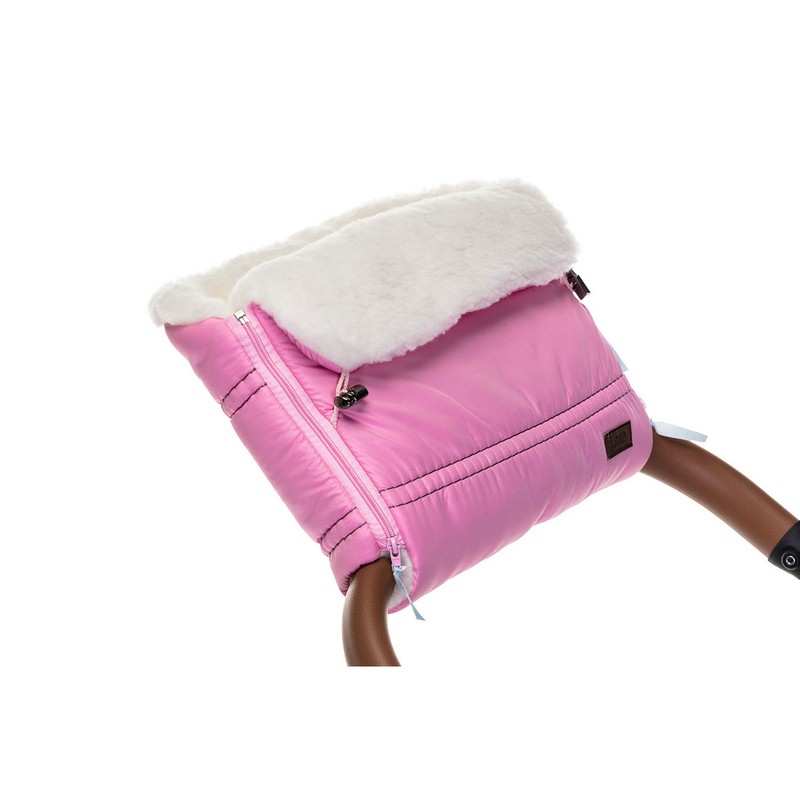 Муфта меховая для коляски Nuovita Alpino Bianco Rosa/Розовый  