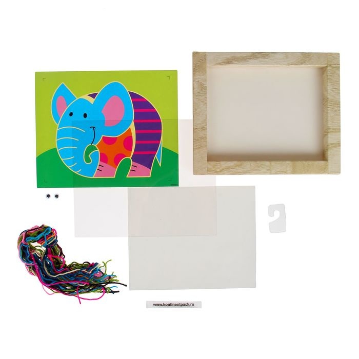 Набор для детского творчества - Картина из ниток - Слон  