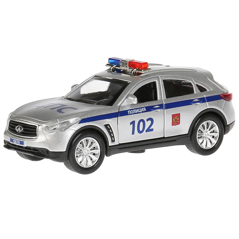 

Машина металлическая Infiniti Qx70 Полиция, 12 см., открываются двери, инерционная