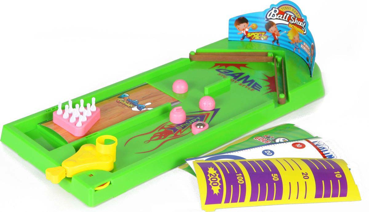 

Игра настольная 4 в 1 - Боулинг, керлинг, гольф, игра с шайбой