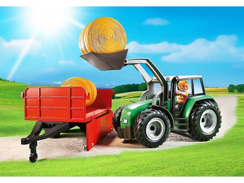 Игровой набор – Ферма: Большой трактор с прицепом  