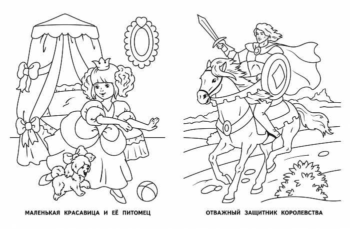 Раскраски из серии Большая раскраска. Принцессы  
