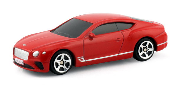 

Металлическая машина - Bentley Continental GT 2018, 1:64, красный