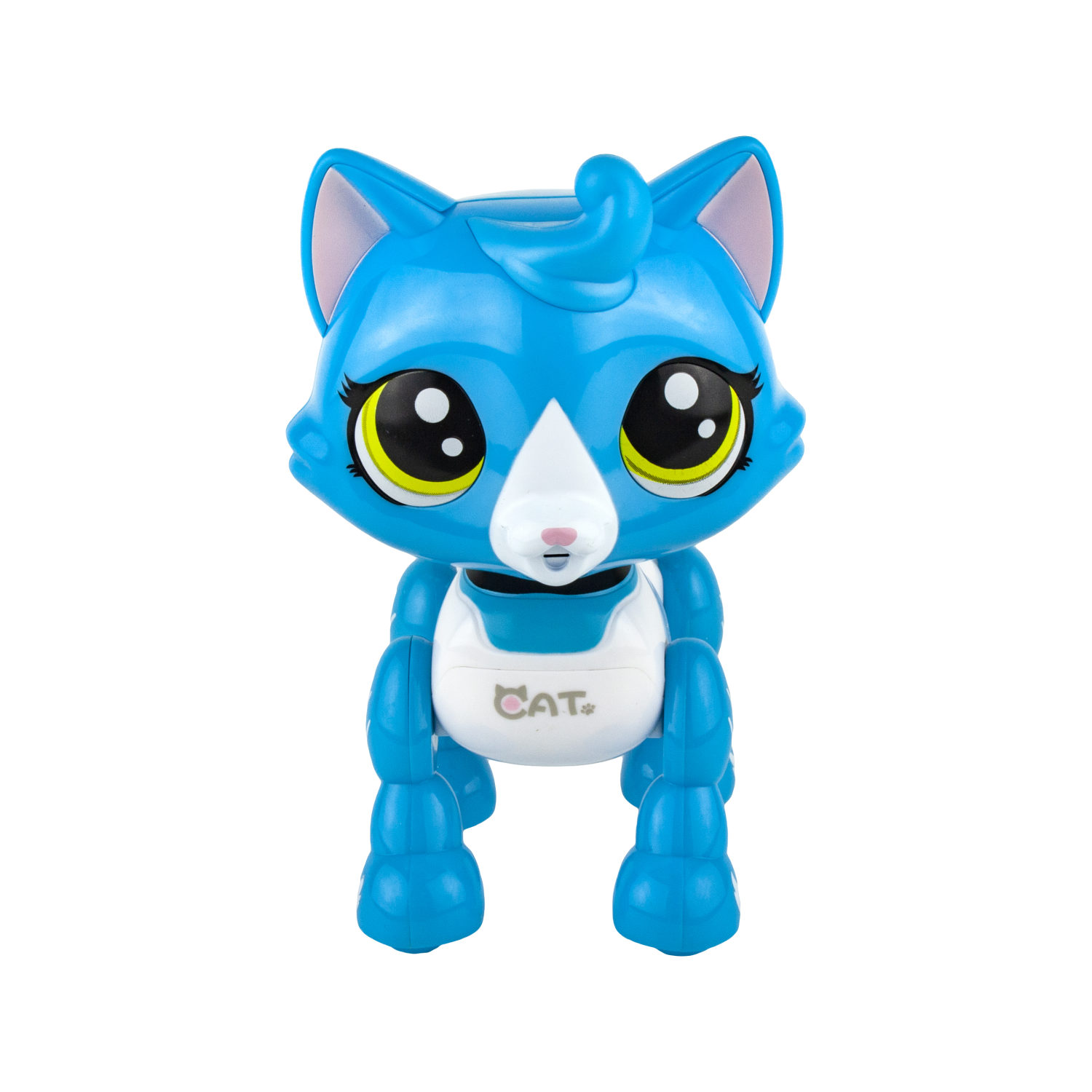 Интерактивная игрушка - Робо-котенок, бело-голубой, свет, звук, движение  