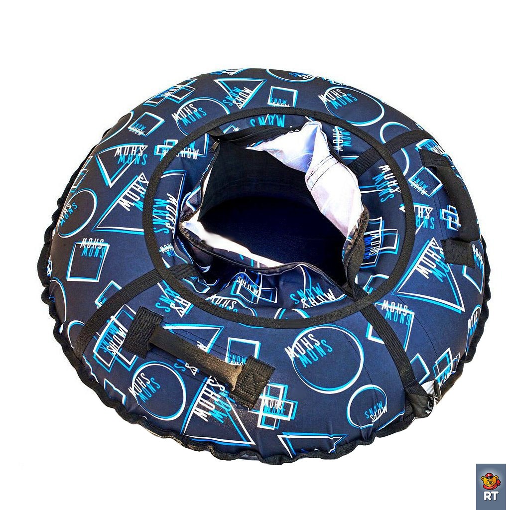 Санки надувные – Тюбинг Геометрия, синий узор, 118 см  
