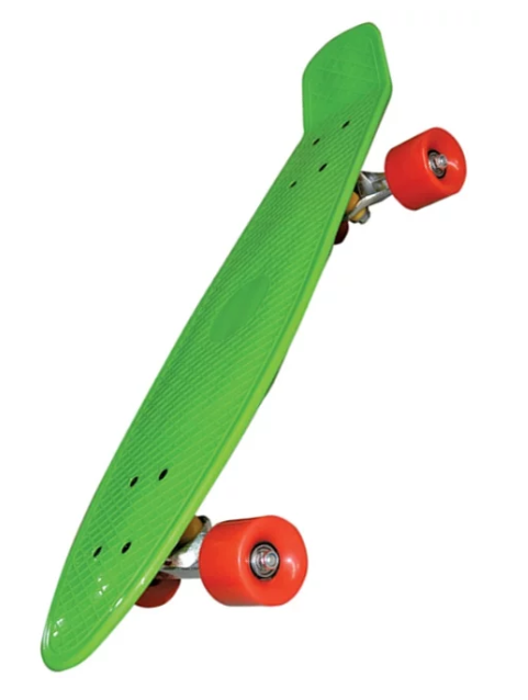 Скейт пластиковый, размер 68 х 20 х 9,5 см., цвет- оранжевый/зеленый/голубой  
