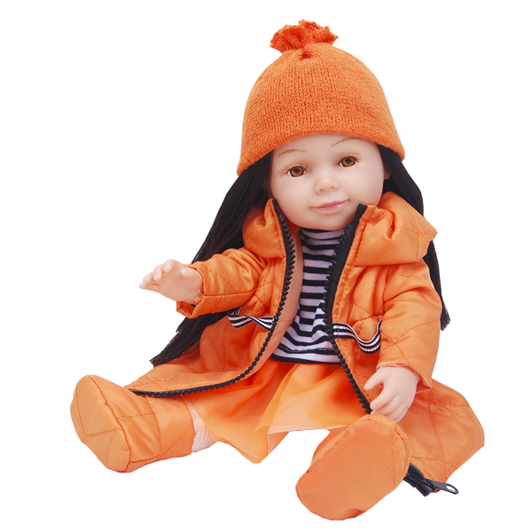 Кукла в оранжевой куртке 40 см с аксессуарами  