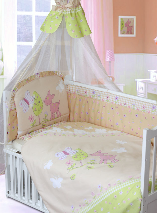 

Комплект в кроватку – Little Friend, 7 предметов, бежевый