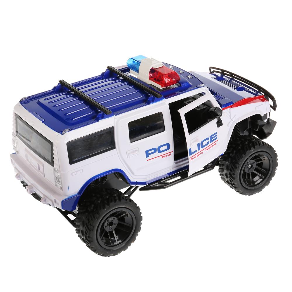 Радиоуправляемая машина Джип – Полиция, на аккумуляторе, свет, двери открываются, з/у USB, мягкие колеса  