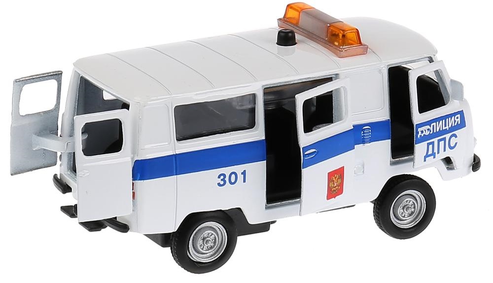 Металлическая машина УАЗ- 396259 Полиция ДПС, свет, звук  