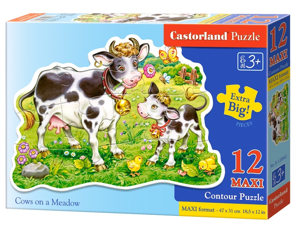 

Пазлы Castorland - Коровки на лугу, 12 маxi элементов