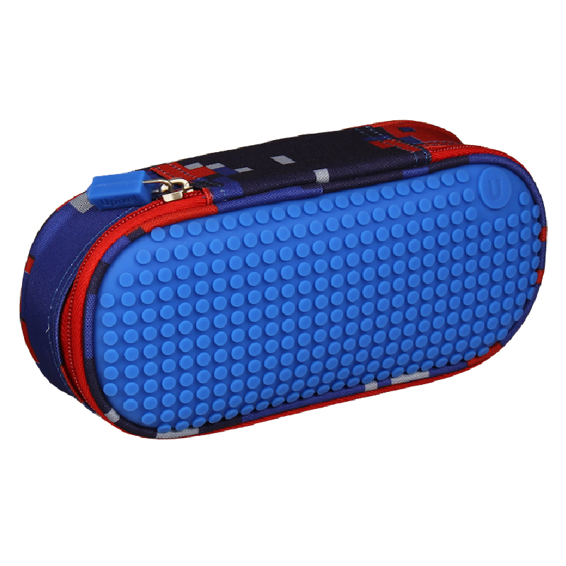 

Пенал школьный пиксельный Super class pencil case WY-B012, цвет небесно-синий