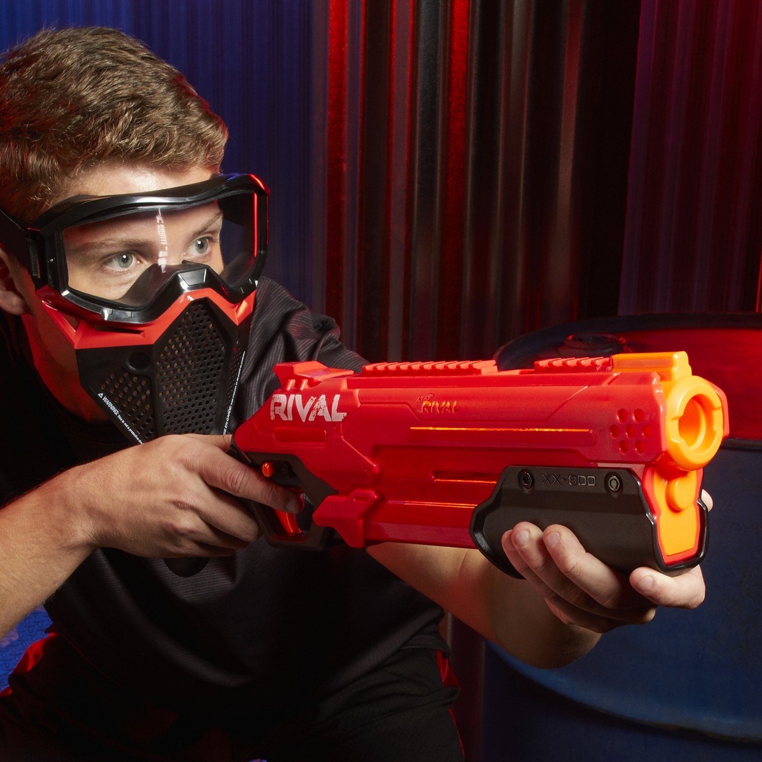 Бластер Nerf Нерф Райвал - Тэйкдаун, красный  