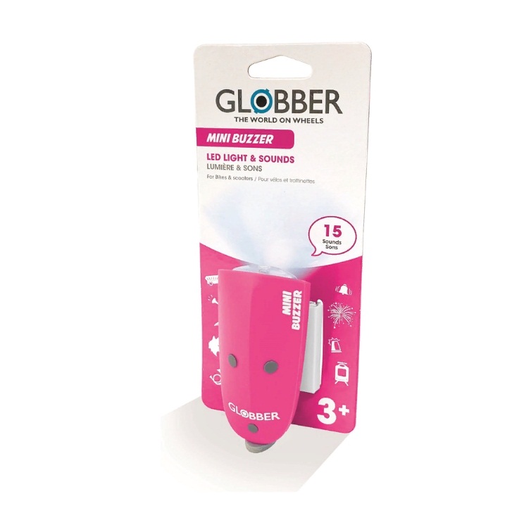 Электронный сигнал Globber Mini Buzzer, розовый  