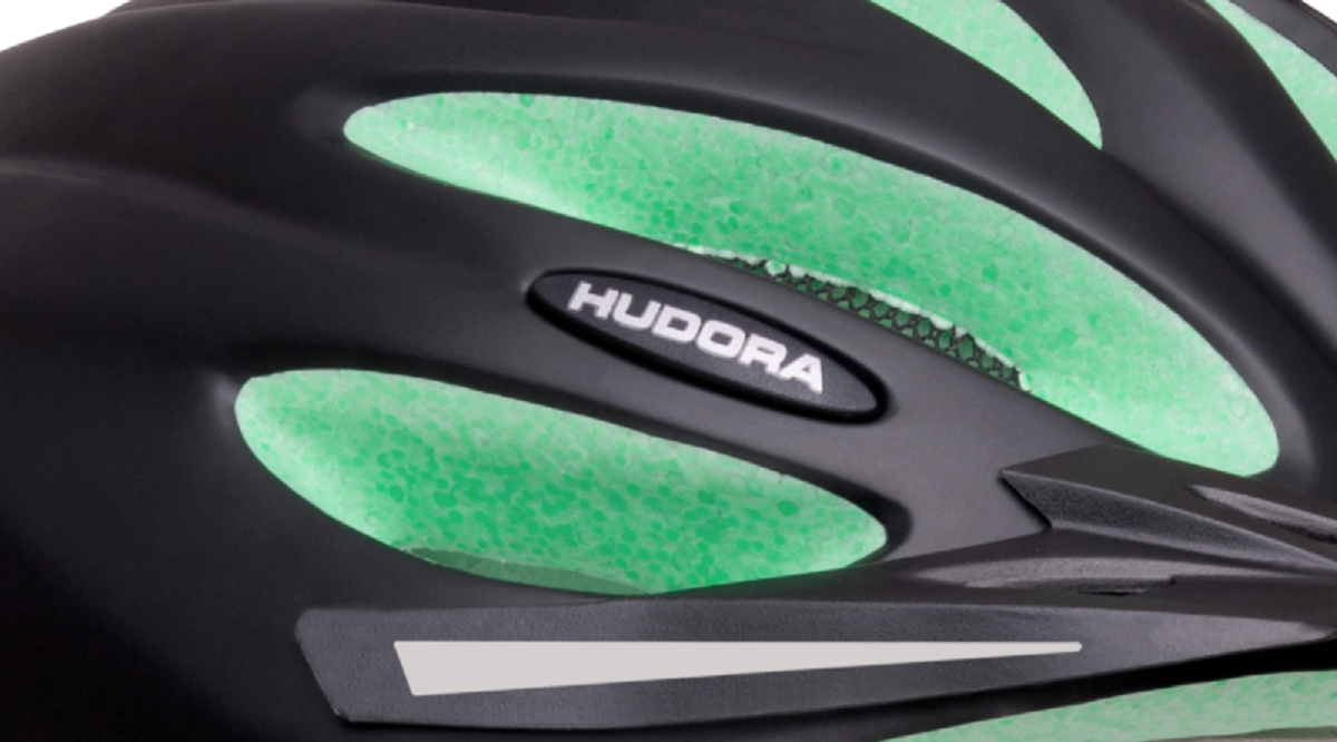 Шлем черно-зеленый, размер ХS, окружность головы 49-52 см.  