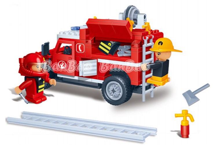 Конструктор с аксессуарами - Пожарная машина  
