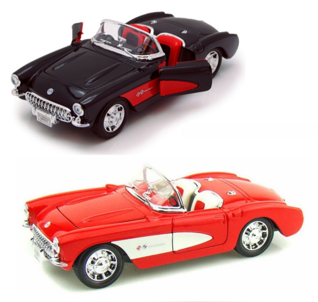 Модель машины Chevrolet Corvette 1957, 1:24  