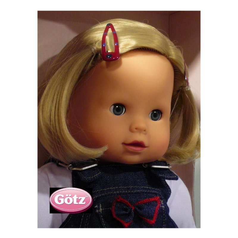 Кукла - Маффин, блондинка в джинсовом комбинезоне, 42 см  