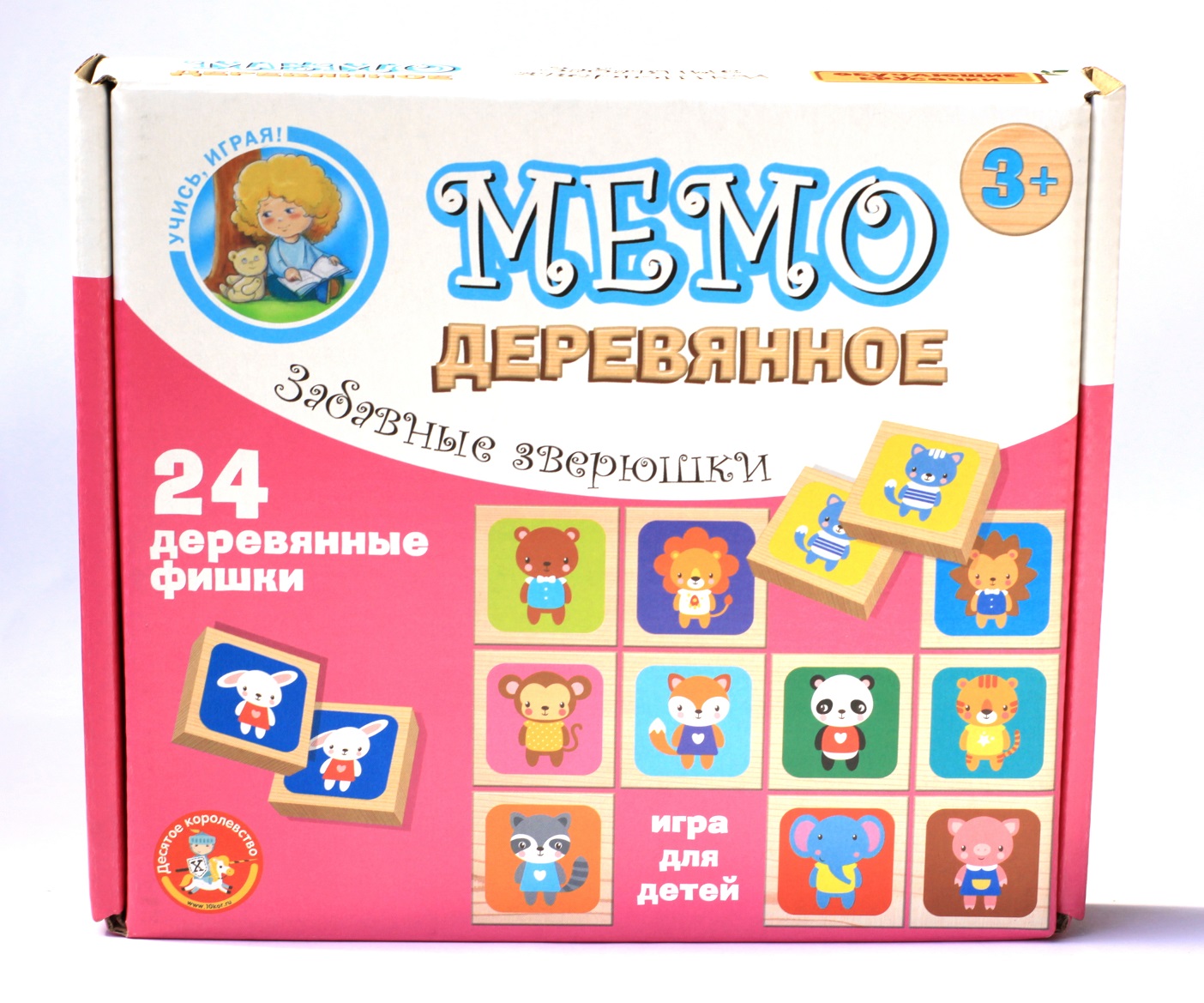 Игра деревянная Мемо - Забавные зверюшки  