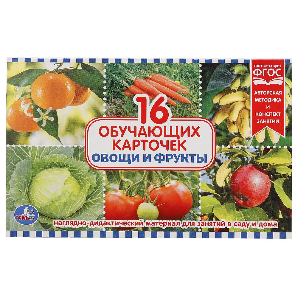 

Карточки в папке - Овощи и фрукты, 16 карточек