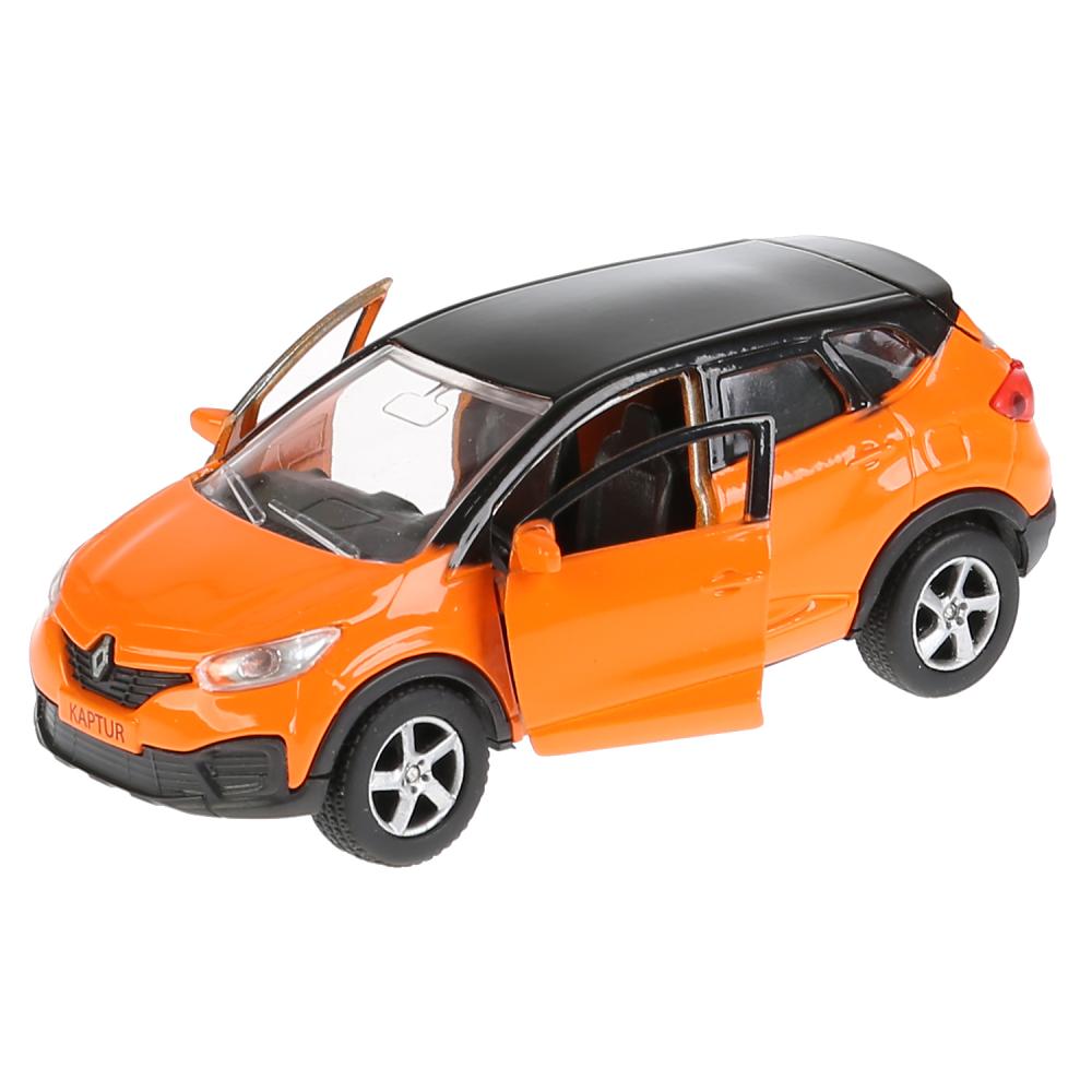 Джип Renault Kaptur оранжево-черный, 12 см, открываются двери, инерционный механизм  