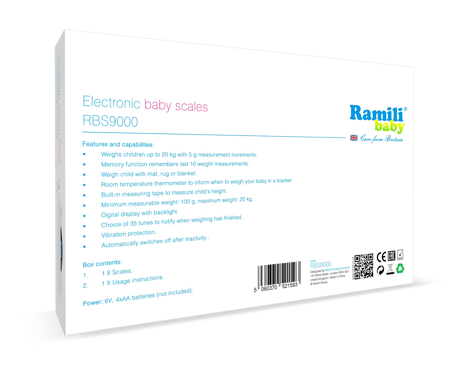 Детские электронные весы Ramili Baby RBS9000  