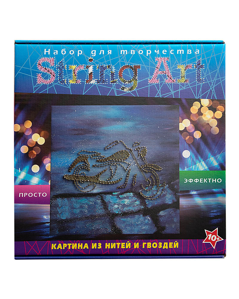 Набор для творчества в технике String Art - Мотоцикл  