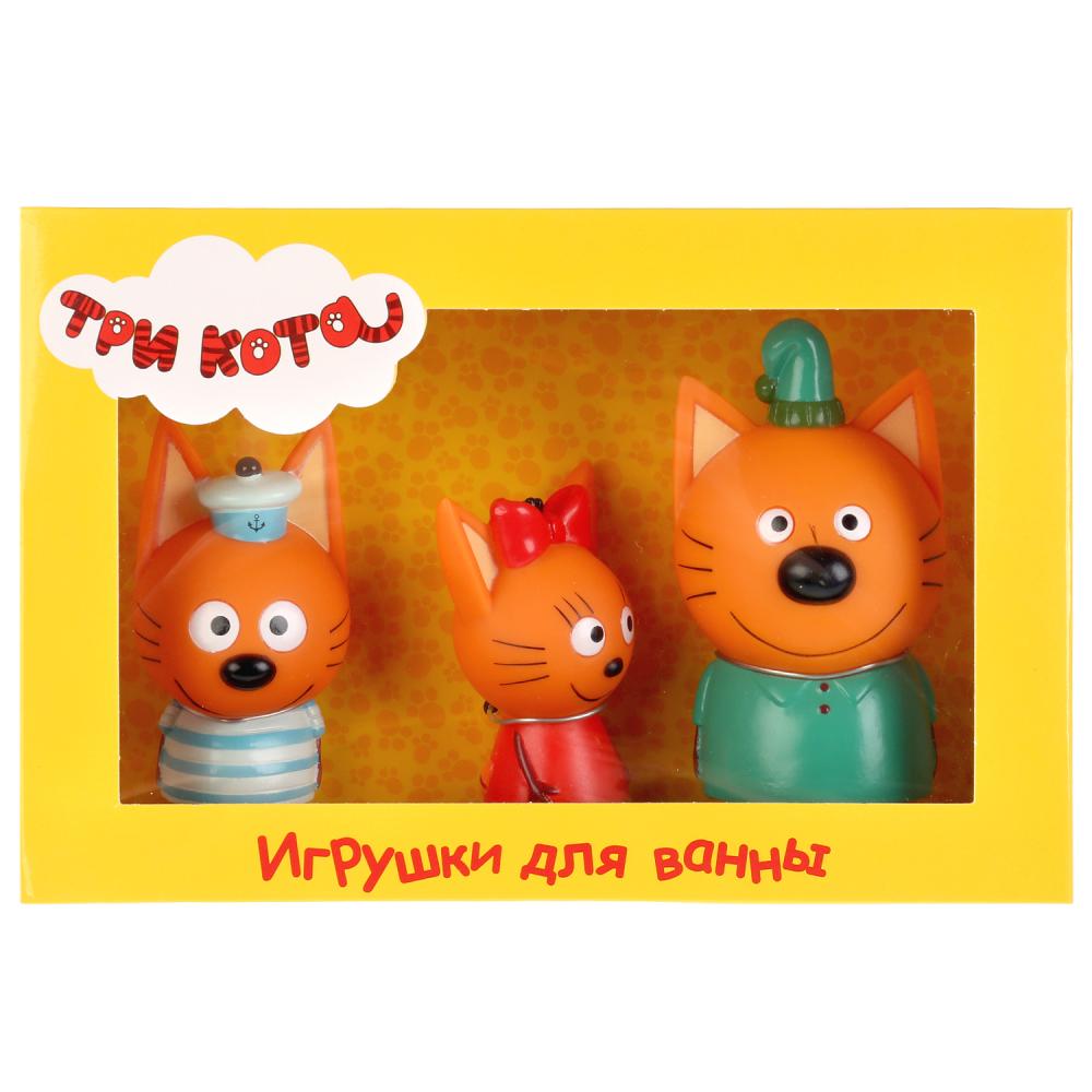 Набор из 3-х игрушек для ванны Три Кота - Компот, Коржик, Карамелька  