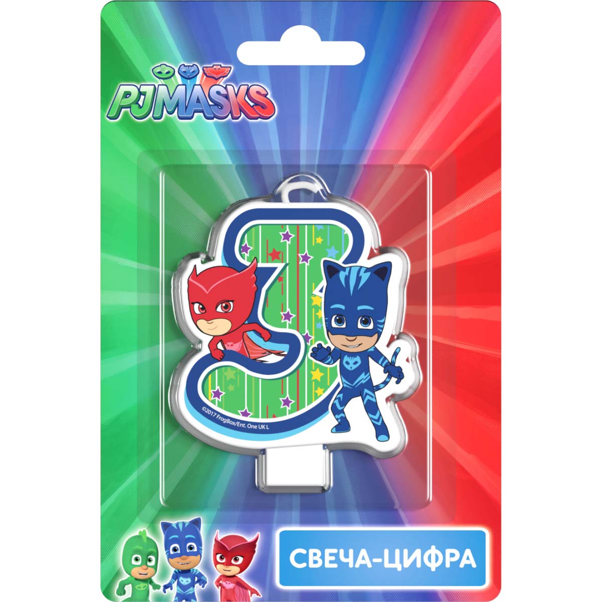 

Свеча-цифра №3 - Герои в масках, 8 см