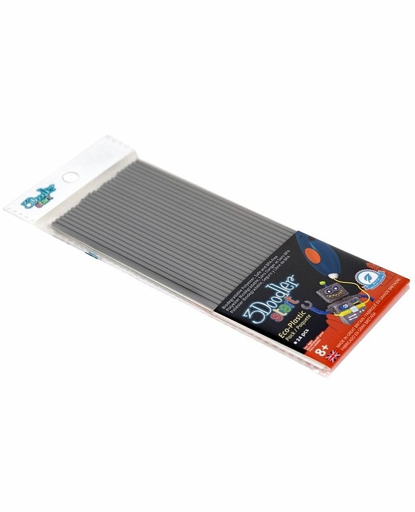 

Эко-пластик к 3Д ручке 3Doodler Start, цвет серый, 24 штуки