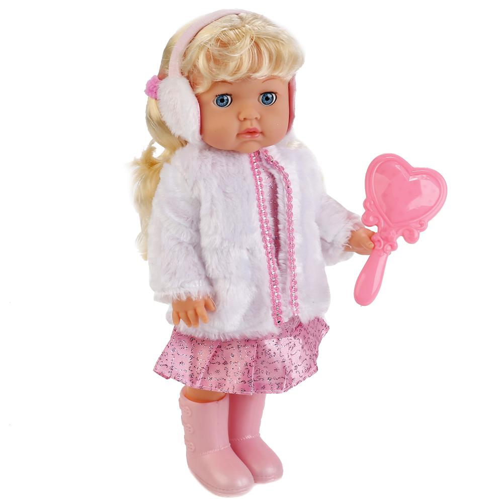 Интерактивная кукла ™Карапуз – Полина в шубе, 35 см, 15 песен В. Шаинского  