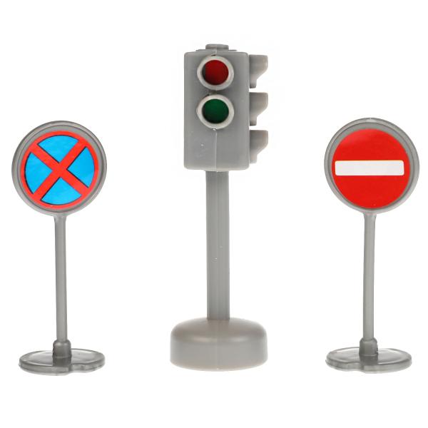Набор дорожных знаков со светофором  