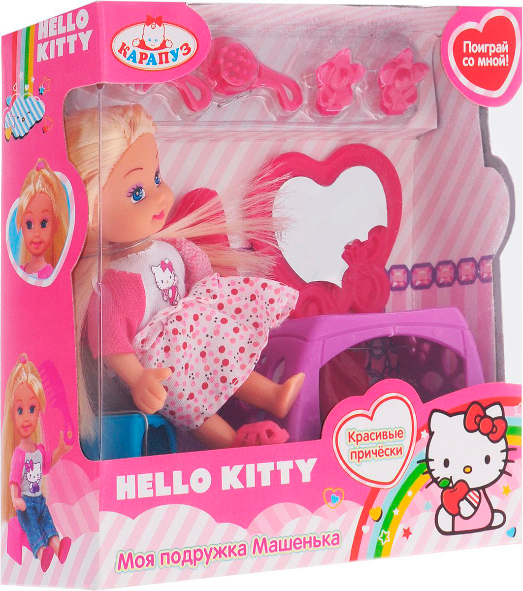 Кукла Hello Kitty - Машенька, 12 см с набором красоты  