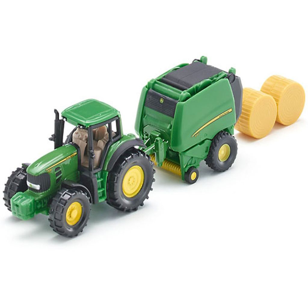 

Трактор John Deere с пресс-подборщиком