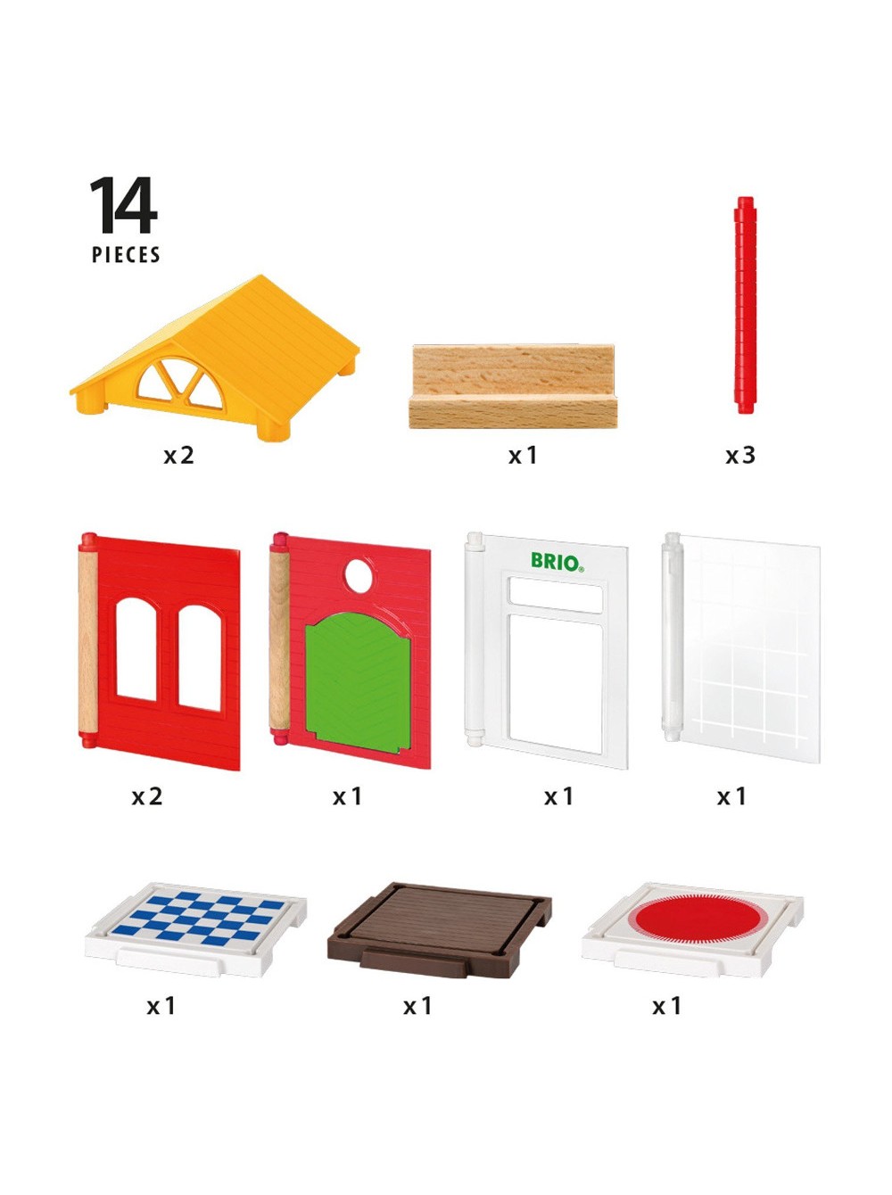 Набор дополнительных деталей для построения дома, 14 предметов  