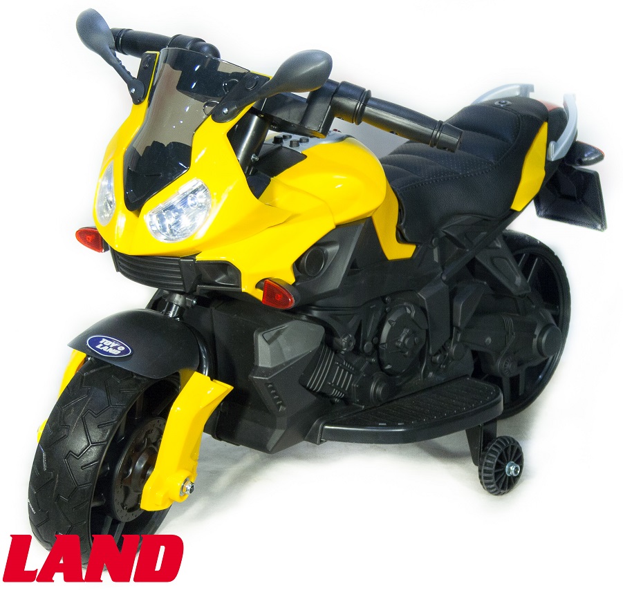 

Детский электромотобайк ToyLand Moto JC 917 желтого цвета