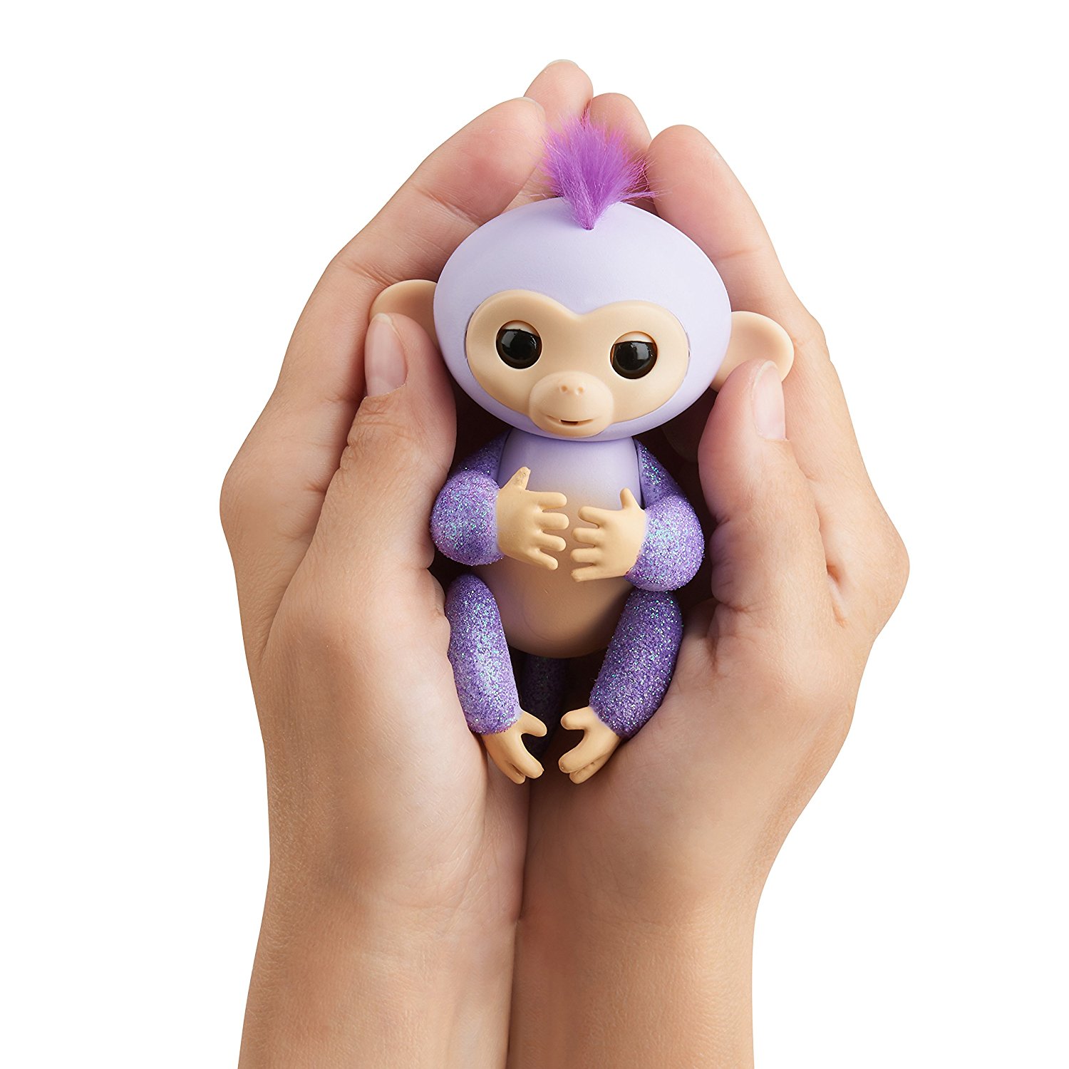 Интерактивная обезьянка Fingerlings – Кики, светло-пурпурная, 12 см, звук  