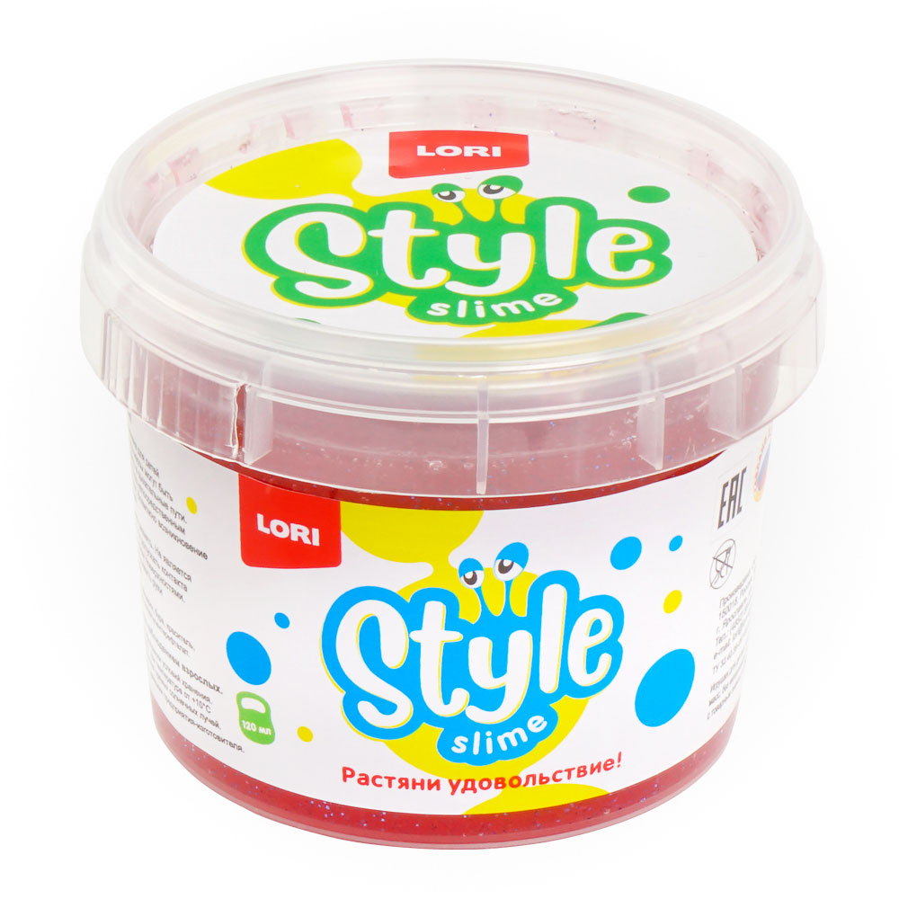 

Style Slime блестящий красный с ароматом клубники, 120 мл