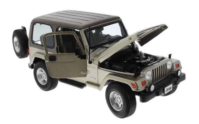 Металлическая машинка Bburago Jeep Wrangler Sahara масштаб 1:18  