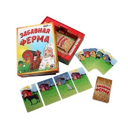 Игра настольная карточная - Забавная ферма, обучающая, тактическая, семейная  