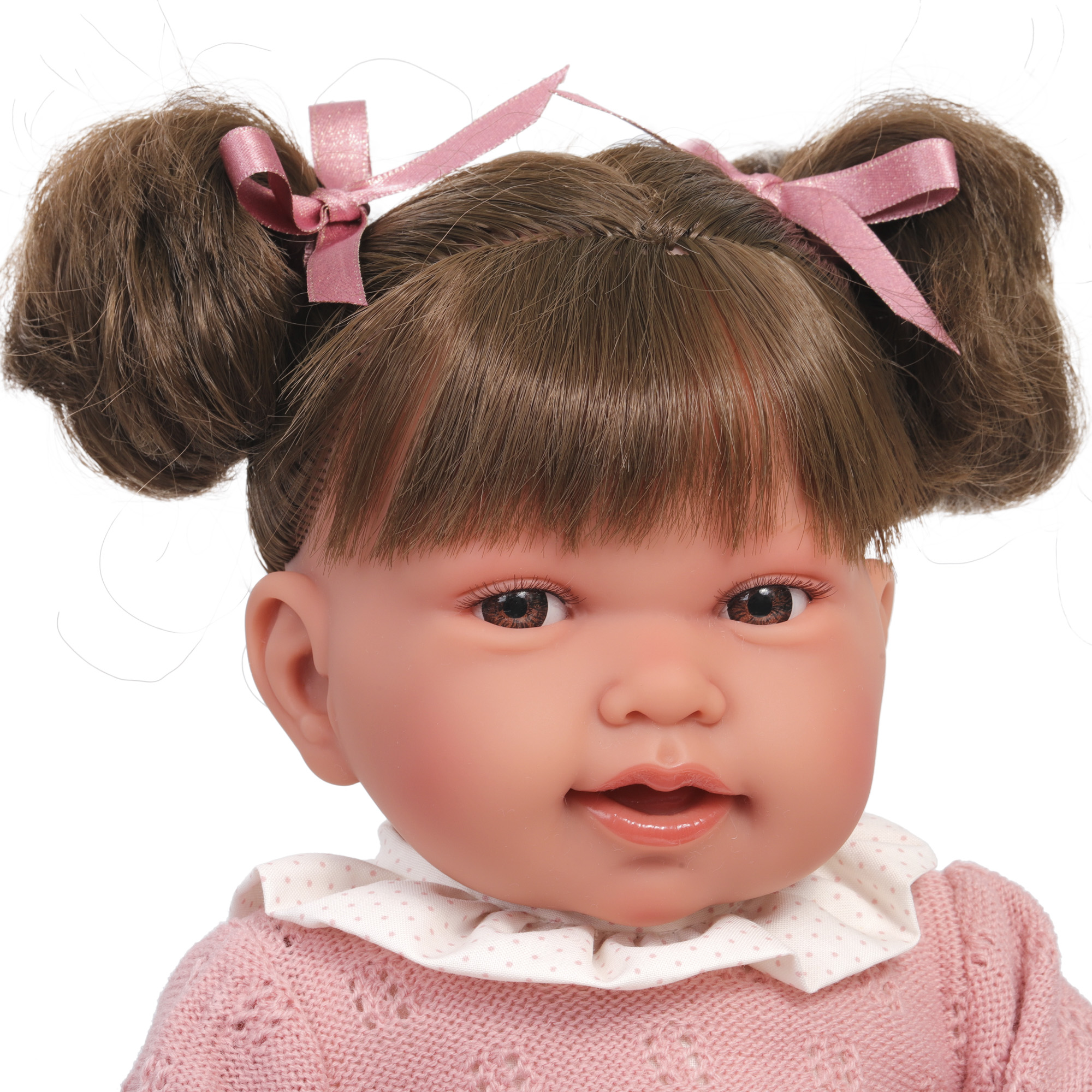 Кукла-малышка Ника в розовом 40 см мягконабивная  