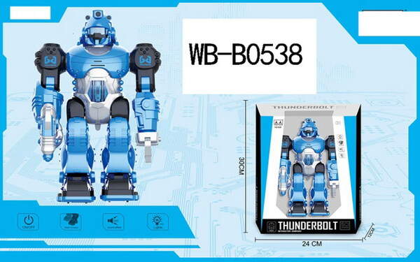 Робот Thunderbolt синий, со световыми и звуковыми эффектами  