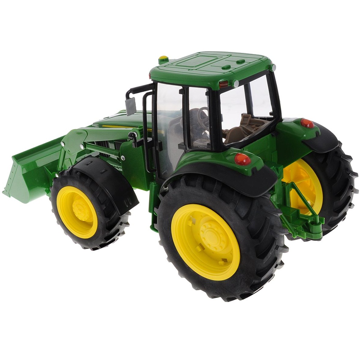 Трактор John Deere 6830 с двойными колесами и фронтальным погрузчиком  