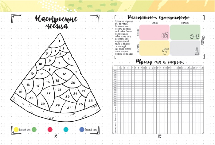 Дневник хорошего настроения и самочувствия Bullet-Journal  