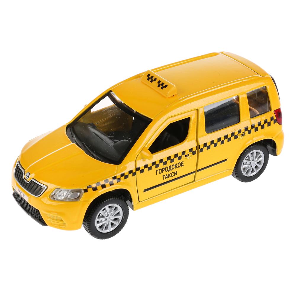 Машина металлическая инерционная Skoda Yeti Такси, открываются двери и багажник, 12 см  