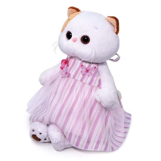 Мягкая игрушка - Кошка Ли-Ли в платье с бабочками, 24 см  
