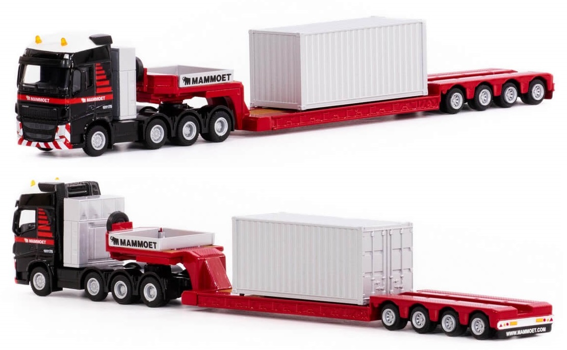

Тягач Mammoet Volvo FH4 Glob XL 8x4 с платформой и контейнер