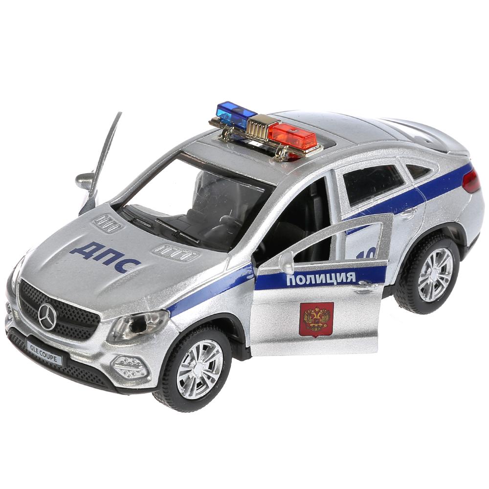 Машина металлическая Mercedes-Benz Gle Coupe Полиция, 12 см., свет и звук, инерционная  
